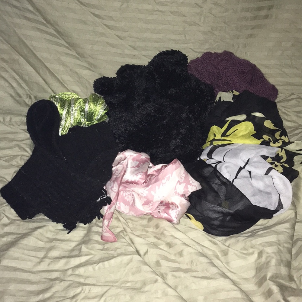 Varies Scarfs and Hat. As lot